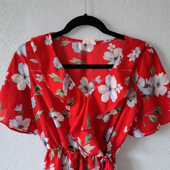 Sienna Sky Red Floral Blouse - Picture 2 of 6
